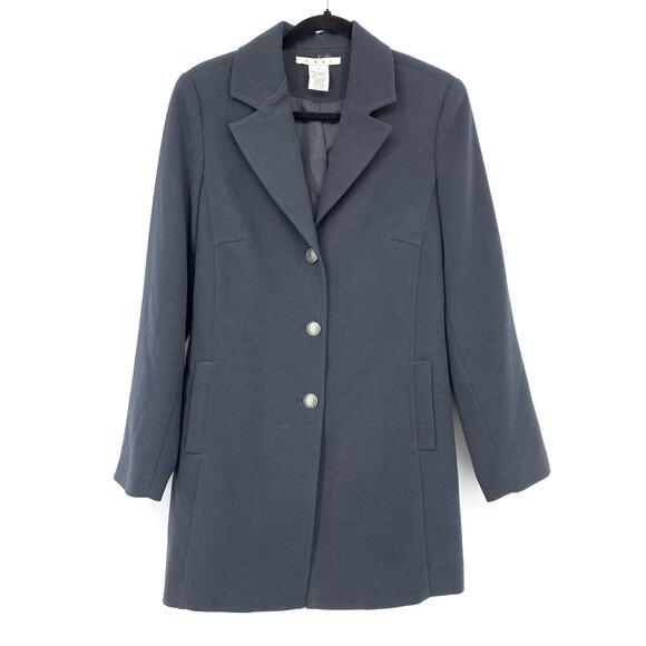 Cabi Carbon Suit Jacket Womens Size 8 Dark Gray Blue Longline Blazer - Picture 1 of 6